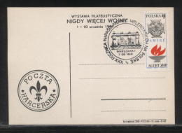 POLAND 1969 XXX ANNIV GERMAN NAZI INVASION OF POLAND WW2 COMM CANCEL SCOUT PC TOMB UNKNOWN SOLDIER WORLD WAR 2 MILITARIA - Brieven En Documenten