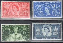 Great Britain 1953 -  Mi 274-277 MNH(**). - Ungebraucht