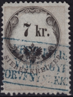 Austria -  1866-1868 - Revenue, Tax Stamp - 7 Kr. - Fiscaux