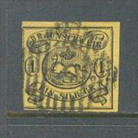 1853 BRUNSWICK 1 SGR. MICHEL: 6 USED - Braunschweig