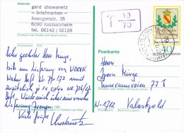 6679. Entero Postal FRANKFURT (Alemania Federal) 1978. TAXE - Cartes Postales - Oblitérées