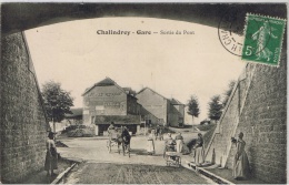 CHALINDREY-GARE Sortie Du Pont (Café, Boucherie, Attelage) - Chalindrey