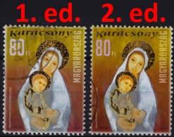 2010 (2012) - Hungary - Christmas - 2nd Edition (+ Gratis 1st Ed.) - New Gold Leaf - USED Gold Foil - Used Stamps