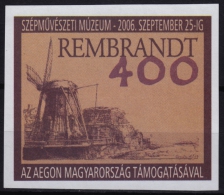 2006 Hungary Budapest - Museum Of Fine Arts - REMBRANDT 400 - Poster LABEL VIGNETTE CINDERELLA - Without Gum - Rembrandt