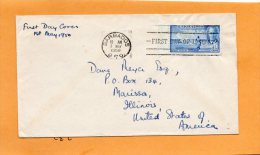 Barbados 1950 FDC Mailed To USA - Barbades (...-1966)