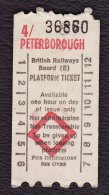 Railway Platform Ticket 4/ PETERBOROUGH BRB(E) AA Paper - Europa