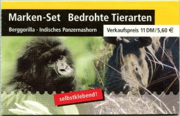 N° YT C2036 - Carnet Timbres Allemagne (2001) - (Autoadhésif) (Neuf - **) - Gorille & Rhinocéros - 2001-2010