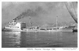 ¤¤  -  Carte Photo Du Pétrolier Norvégien " VIBRAN " En 1960   -  ¤¤ - Tankers