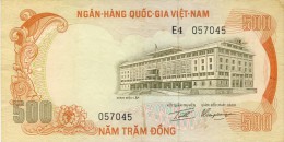 BILLET # VIET NAM  SUD # 1972 # 500 DONG # PICK 33  # BILLET CIRCULE # - Vietnam