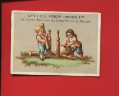 CHROMO CALENDRIER  COMPLET OFFERT  FILS VANDER SMISSEN FRERES 1882 JOUERS  JEU QUILLES BOULE  LITH ROMANET - Small : ...-1900