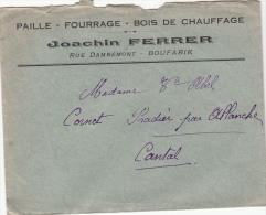 1936 LETTRE  ALGERIE BOUFARIK Pour La FRANCE, JOACHIN FERRER PAILLE FOURAGE/ 4722 - Brieven En Documenten