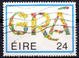 IRELAND 1989 Greetings Stamps - 24p. - Spring Flowers Spelling Love In Gaelic  FU - Gebruikt