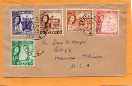 Malta Old Cover Mailed To USA - Malte (...-1964)