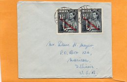 Malta Old Cover Mailed To USA - Malta (...-1964)