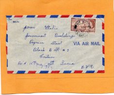 Barbados 1957 Cover Mailed To St Lucia - Barbades (...-1966)