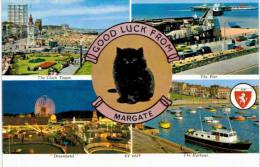 Royaume Uni - Angleterre - Margate  Good Luck From MArgate - Clock Tower, Pier, Dreamland, Harbour - Margate