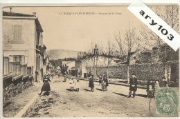 13_  Bouches- Du-Rhone_ La Roque D´Antéron _ Avenue De La Gare(animée ) - Other & Unclassified