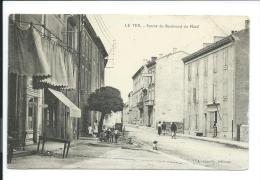 Le Teil, Entrée Du Boulevard Du Nord, Circulé 1914, Nervure Marquée Coin Sup D, Animée, Voir Deux Photos. - Le Teil