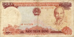 BILLET # VIET NAM  SUD # 1985 # 500 DONGS # PICK 87  # BILLET CIRCULE # - Vietnam