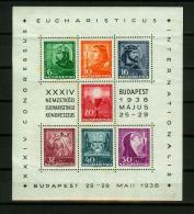 Hungary 1938,7V In Block,international Eucharistish Congress Budapest,MH/Ongebruikt(L1362 ) - Unused Stamps