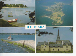 Île D'Arz (56), Petit Pont Pen Raz, Prieuré, Arrivée Du Bateau Au Port De Béluré, Barques, Embarcadère, Jetée - Ile D'Arz