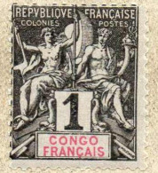 CONGO : Groupe Allégorique, Papier Teinté - - Unused Stamps