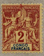 CONGO : Groupe Allégorique, Papier Teinté - - Unused Stamps