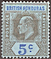 BRITISH HONDURAS..1902..Michel # 52...MLH...MiCV - 22 Euro. - Honduras Britannique (...-1970)