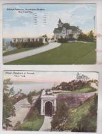 2 CPA BILLING S RESIDENCE, At INWOOD En 1915!! (voir Timbres) - Autres Monuments, édifices