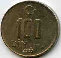 Turquie Turkey 100000 100 Bin Lira 2002 KM 1106 - Turquia