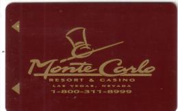 USA CLE HOTEL KEY MONTE CARLO CASINO  LAS VEGAS  RARE - Hotelsleutels