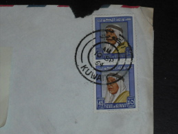 LETTRE KOWEIT KUWAIT AVEC YT 224 X 2 - CHEIKH ABDULLAH SALIM - - Kuwait