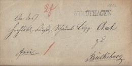 Brief Stadthagen 1837 Gelaufen Nach Bückeburg - [Voorlopers