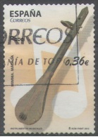 ESPAÑA. SELLO USADO NUMERO 4714. SERIE INSTRUMENTOS MUSICALES AÑO 2012. RABEL - Usados