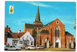 B4625     KASTERLEE : St Willibrordus Kerk ( Mercedes, Renault 4) - Kasterlee