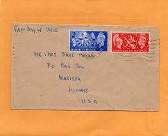 United Kingdom 1951 FDC Mailed To USA - ....-1951 Vor Elizabeth II.