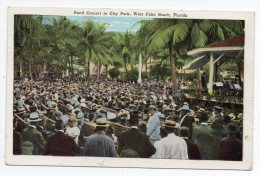 Cpa - Band Concert In City Park West Palm Beach - Florida - USA - Floride - Palm Beach