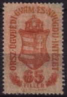 1944. Hungary, Ungarn, Hongrie - Revenue Stamp (lawyer Pension Salary Stamp) - 65 F - Revenue Stamps