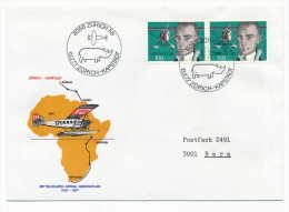 SUISSE - 4 Enveloppes Premiers Vols 1977 - Zürich => Gao / Le Caire / Kapstadt / Nairobi - Primi Voli