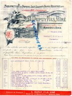 16 - ANGOULEME - FACTURE IMPRIMERIE A. DUPUY FILS AINE -USINE DE LA GRAND FONT - F. VEYRET -1911 - Imprimerie & Papeterie