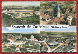 CSM : 65 - Castelnau " Rivière Basse" : Souvenir De Castelnau : Multivues ( 4 ) ( Colorisée ) - Castelnau Riviere Basse