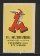 DENMARK 1950 COPENHAGEN INDUSTRY TRADE FAIR POSTER STAMP HM CINDERELLA ERINOPHILATELIE - Unused Stamps