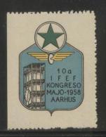 DENMARK 1958 AARHUS ESPERANTO CONGRESS NHM POSTER STAMP CINDERELLA ERINOPHILATELIE - Ongebruikt