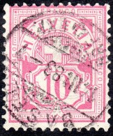 Suisse  1882   Papier Blanc    10c Rose     Oblitere - Gebraucht