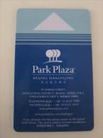 China Hotel Key Card, Park Plaza Beijing Wangfujing - Unclassified