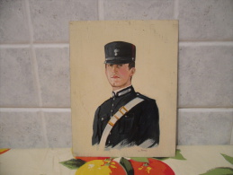 QUADRETTO APPUNTATO DEI CARABINIERE REALE IN UNIFORME VINTAGE - Andere & Zonder Classificatie