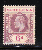 St Helena 1908 King Edward VII 6p Mint - Saint Helena Island