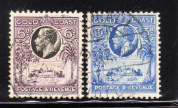 Gold Coast 1928 KG Christiansburg Castle 2v Used - Goldküste (...-1957)