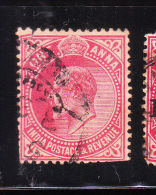 India 1902-09 King Edward V 1a Used - 1902-11 Koning Edward VII