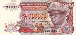 BILLET # ZAIRE # 1991 # 2000 ZAIRES  # PICK 36 #  NEUF # - Zaire